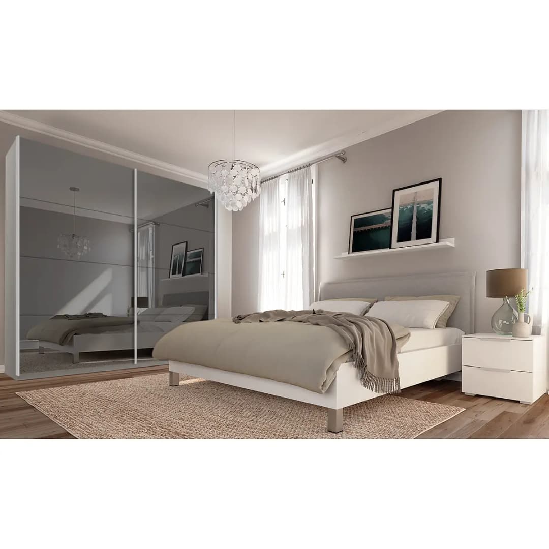 Schwebetürenschrank reflect+ | Grau
