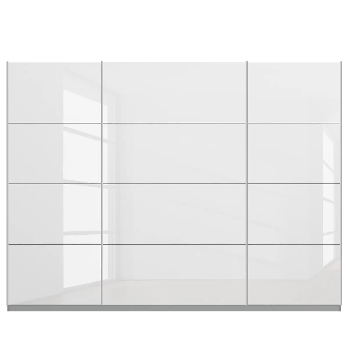 Schwebetürenschrank pure gloss | Weiß