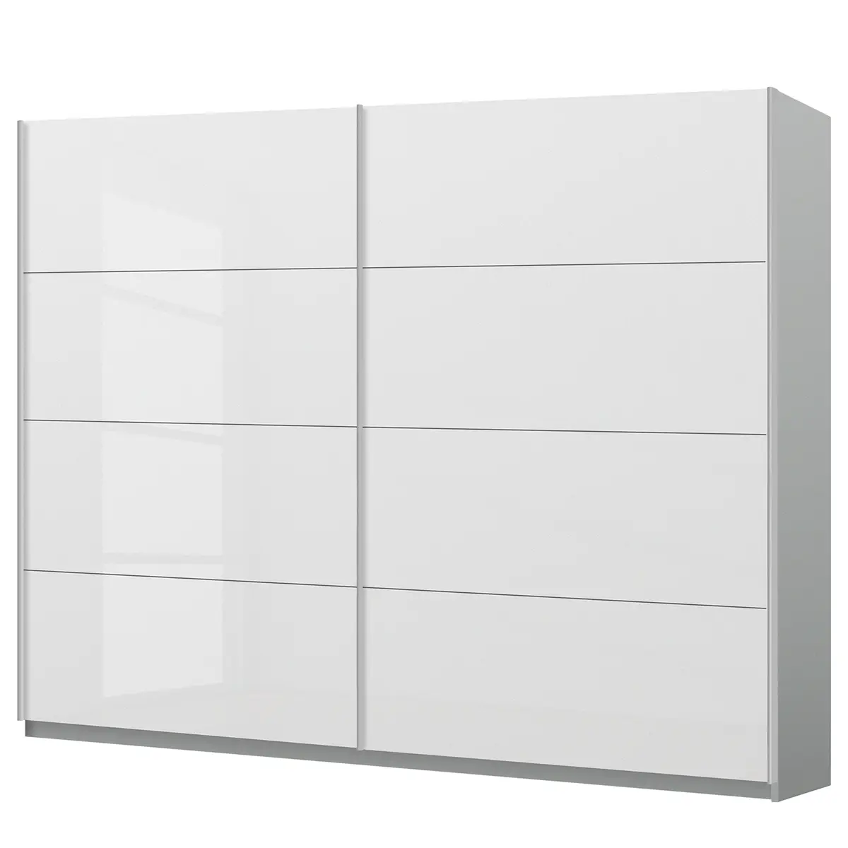 Schwebetürenschrank pure gloss 270 x 236cm Weiß/Hochglanz | Weiß