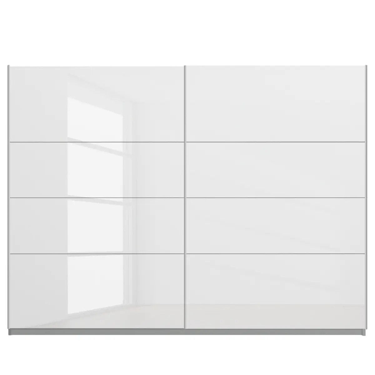 Schwebetürenschrank pure gloss 270 x 236cm Weiß/Hochglanz | Weiß