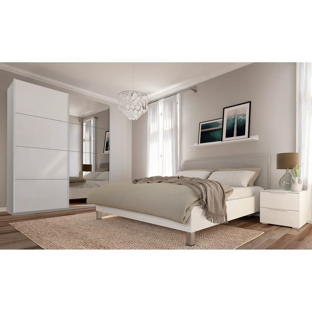 Schwebetürenschrank gloss reflect | Weiß