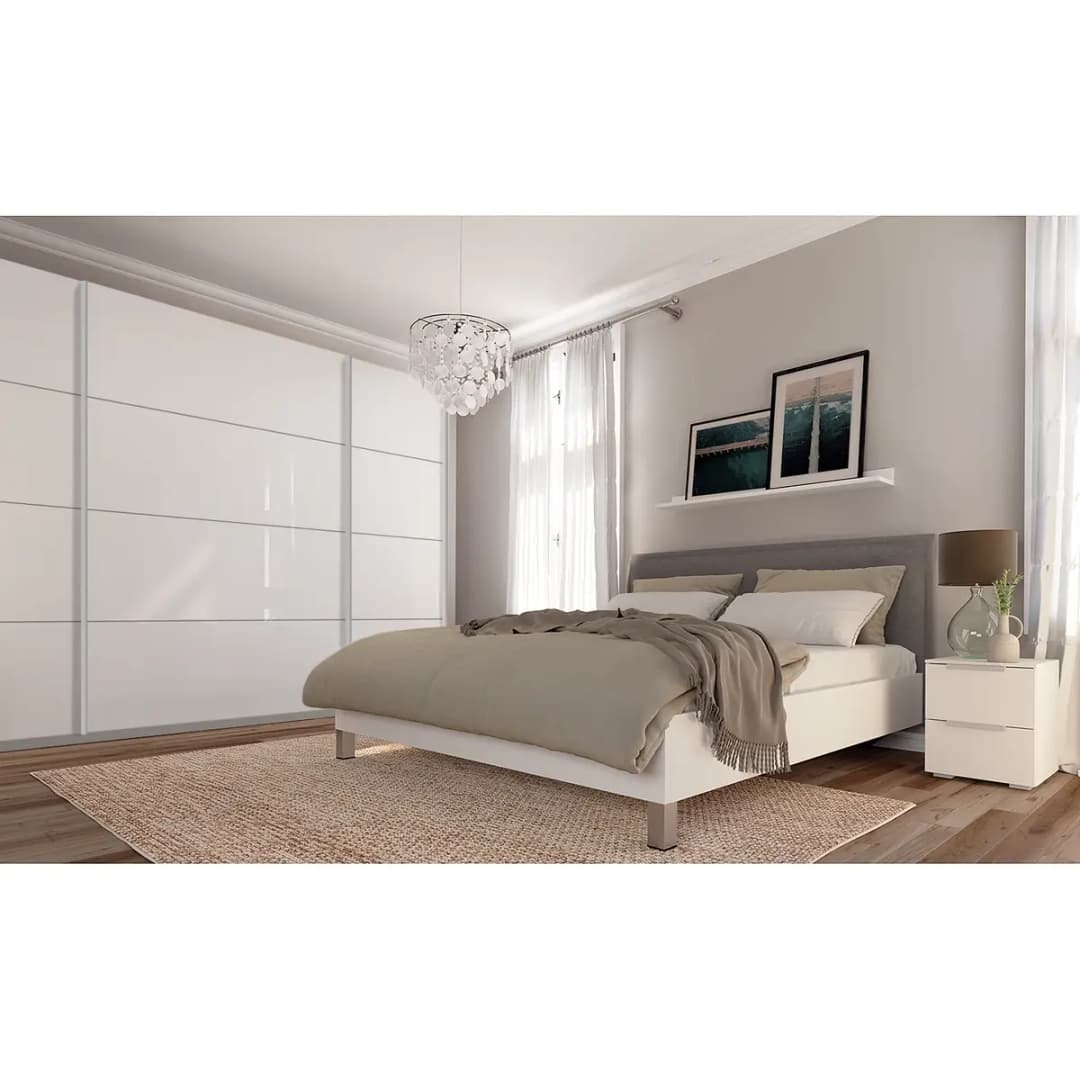 Schwebetürenschrank Pure Gloss | Weiß