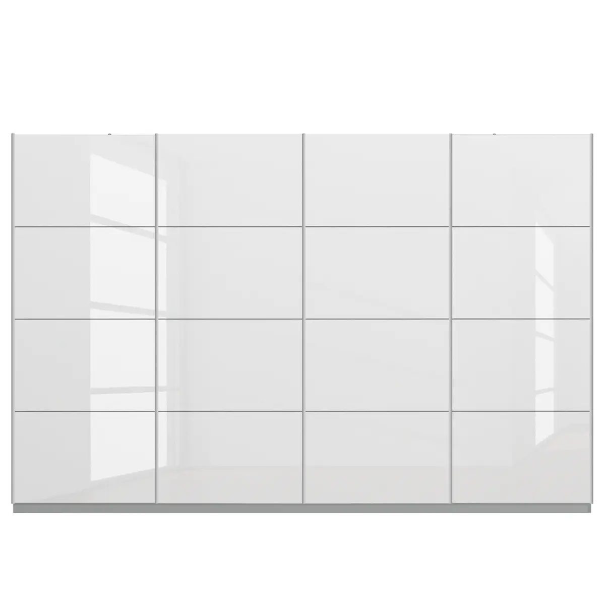 Schwebetürenschrank pure gloss | Weiß