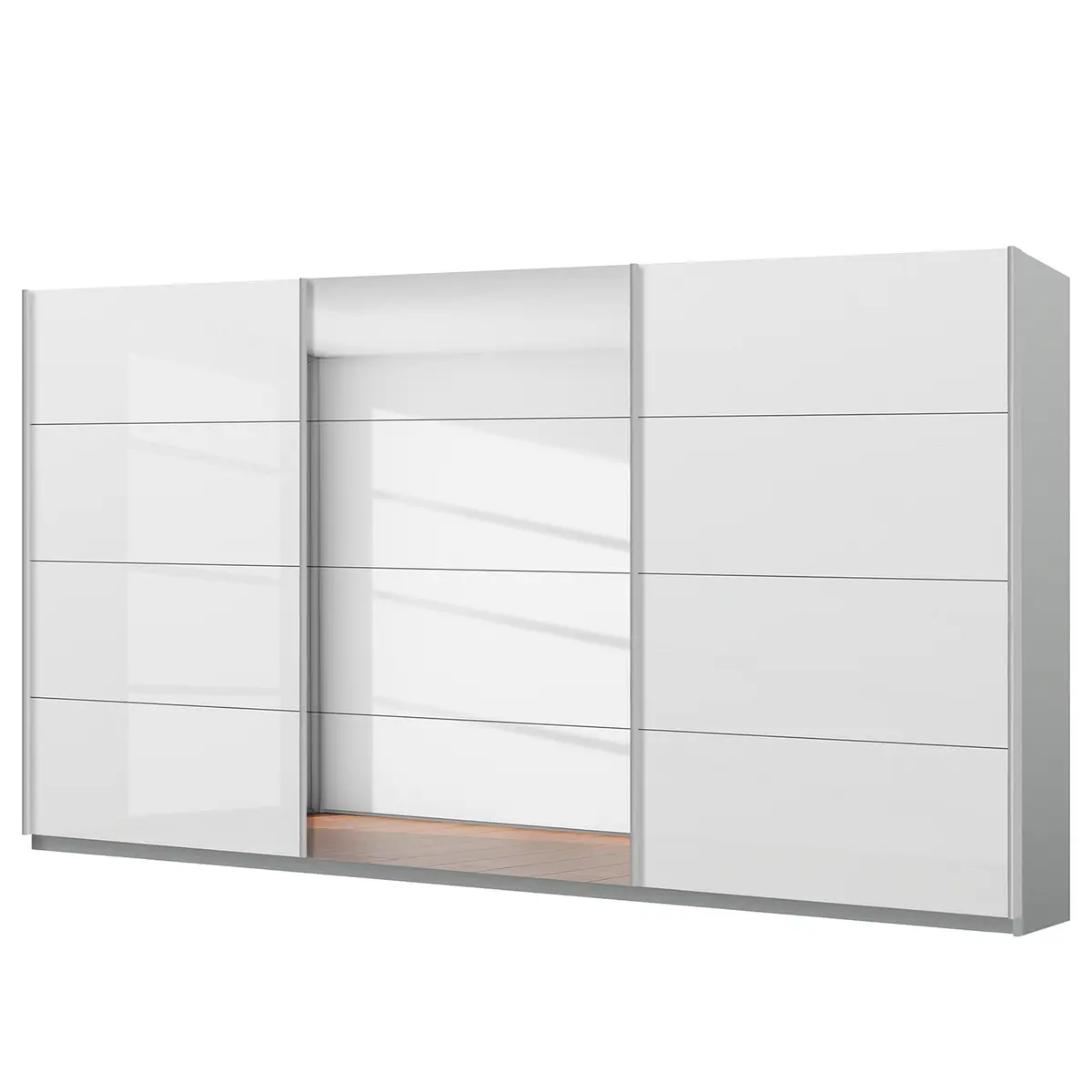 Schwebetürenschrank gloss reflect | Weiß