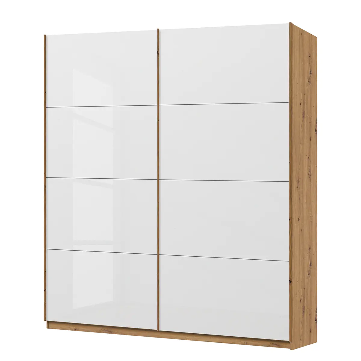 Schwebetürenschrank pure gloss | Weiß
