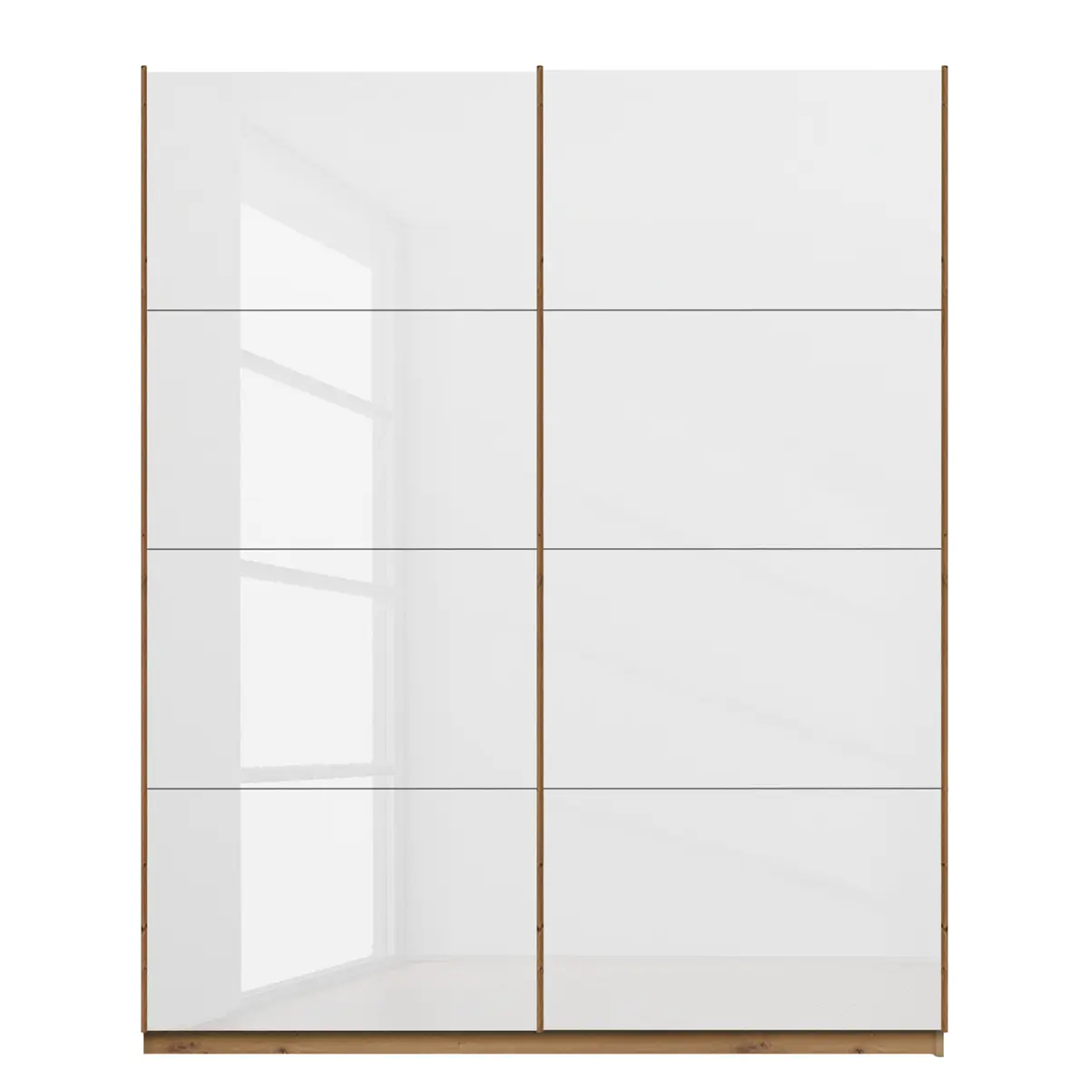 Schwebetürenschrank pure gloss | Weiß