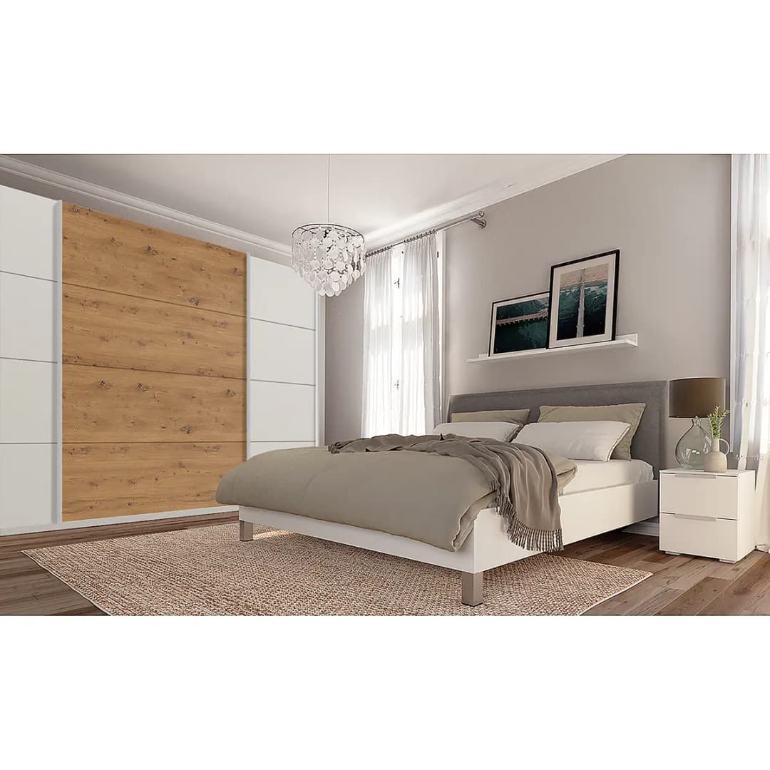 Schwebetürenschrank pure artisan | Weiß