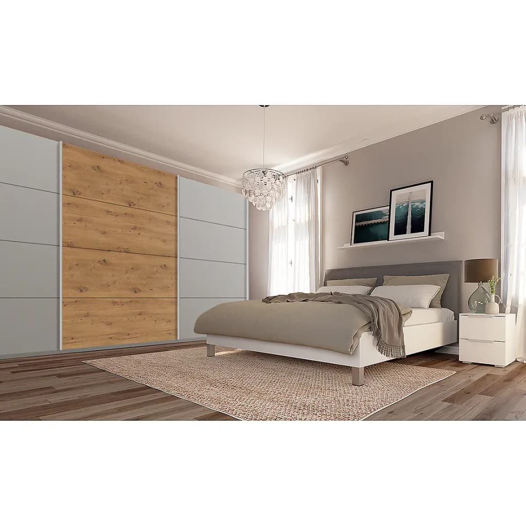 Schwebetürenschrank pure artisan | Grau