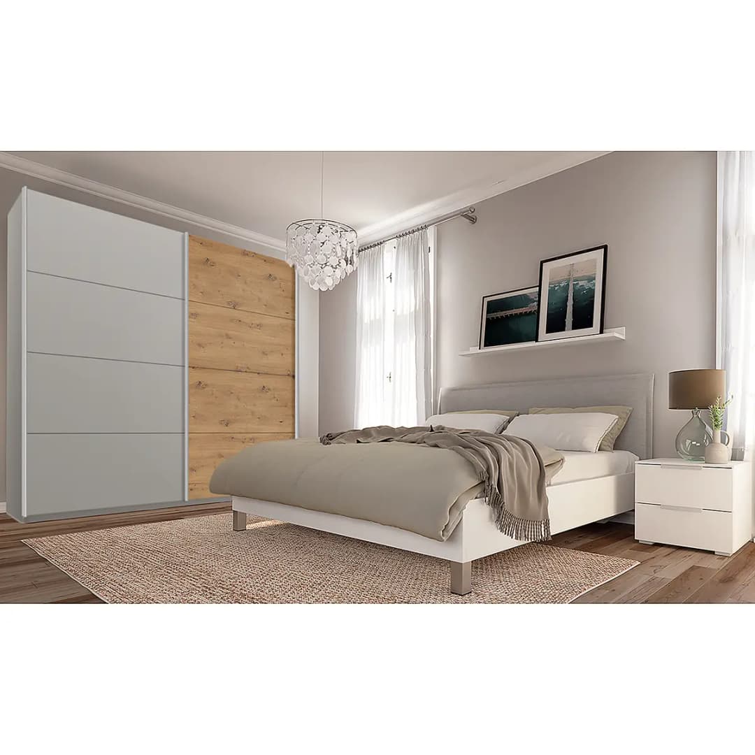 Schwebetürenschrank pure artisan | Grau