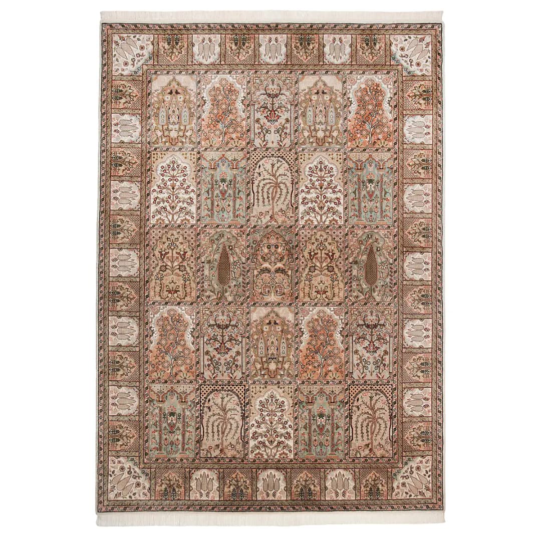 Wollteppich Sirsa Silk Baktyari Beige/Creme 70 x 140cm | Beige