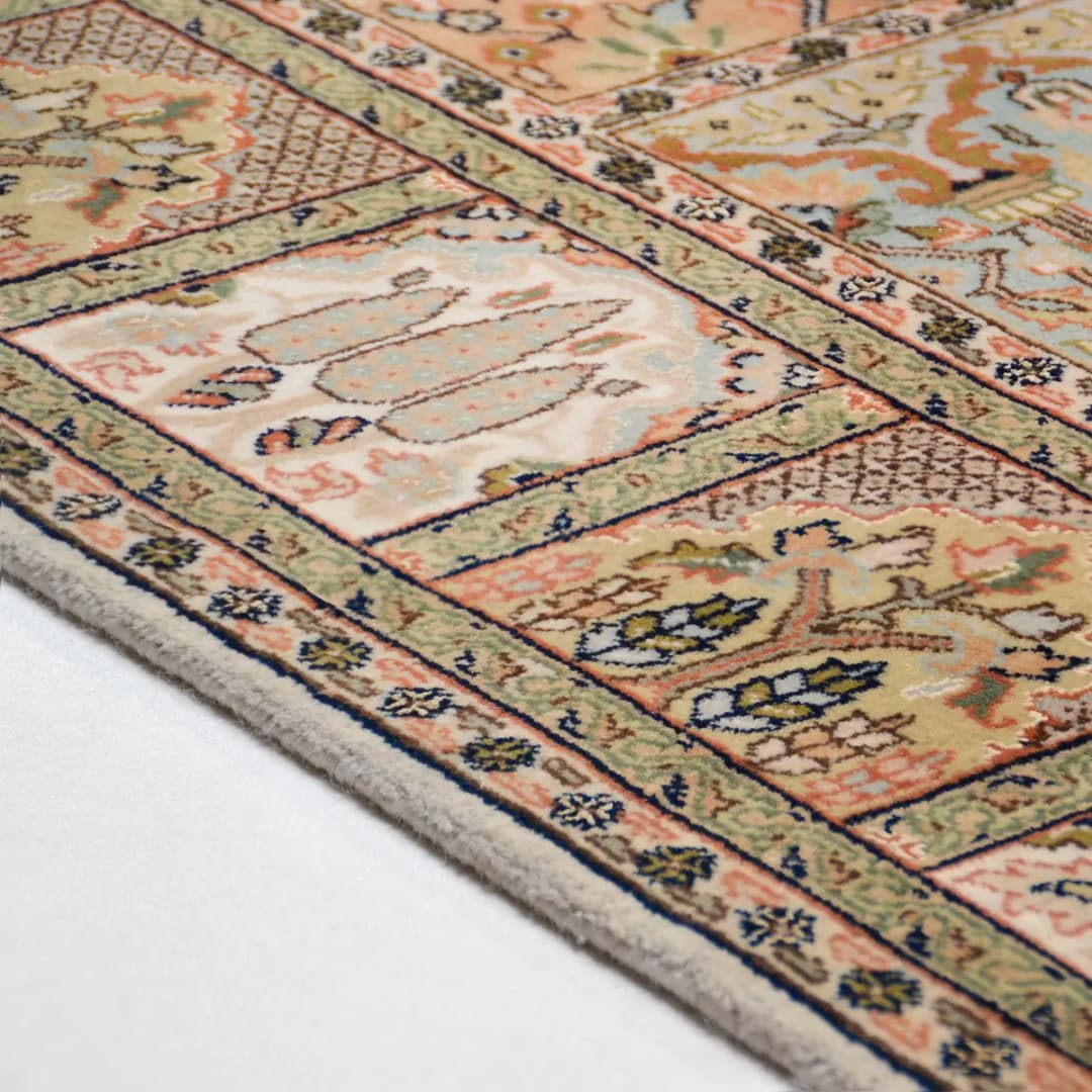 Wollteppich Sirsa Silk Baktyari Beige/Creme 70 x 140cm | Beige