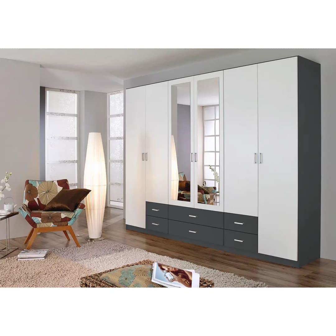 Drehtürenschrank Gamma | Weiß
