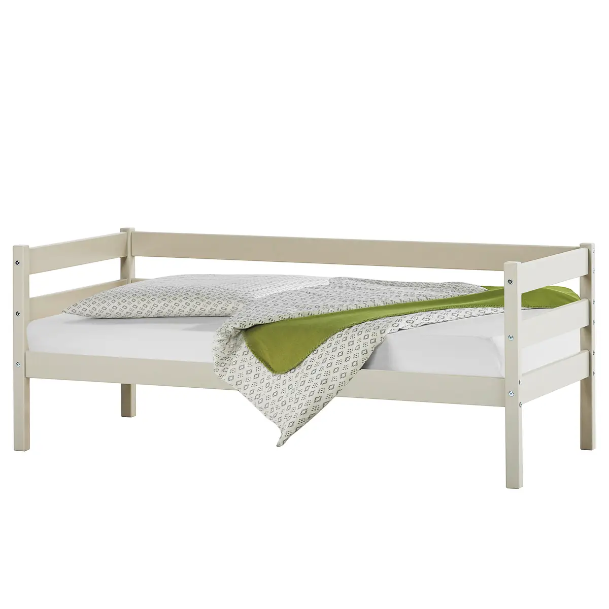 Einzelbett 70 x 160cm Grau/Hellgrau ohne Matratze | Grau