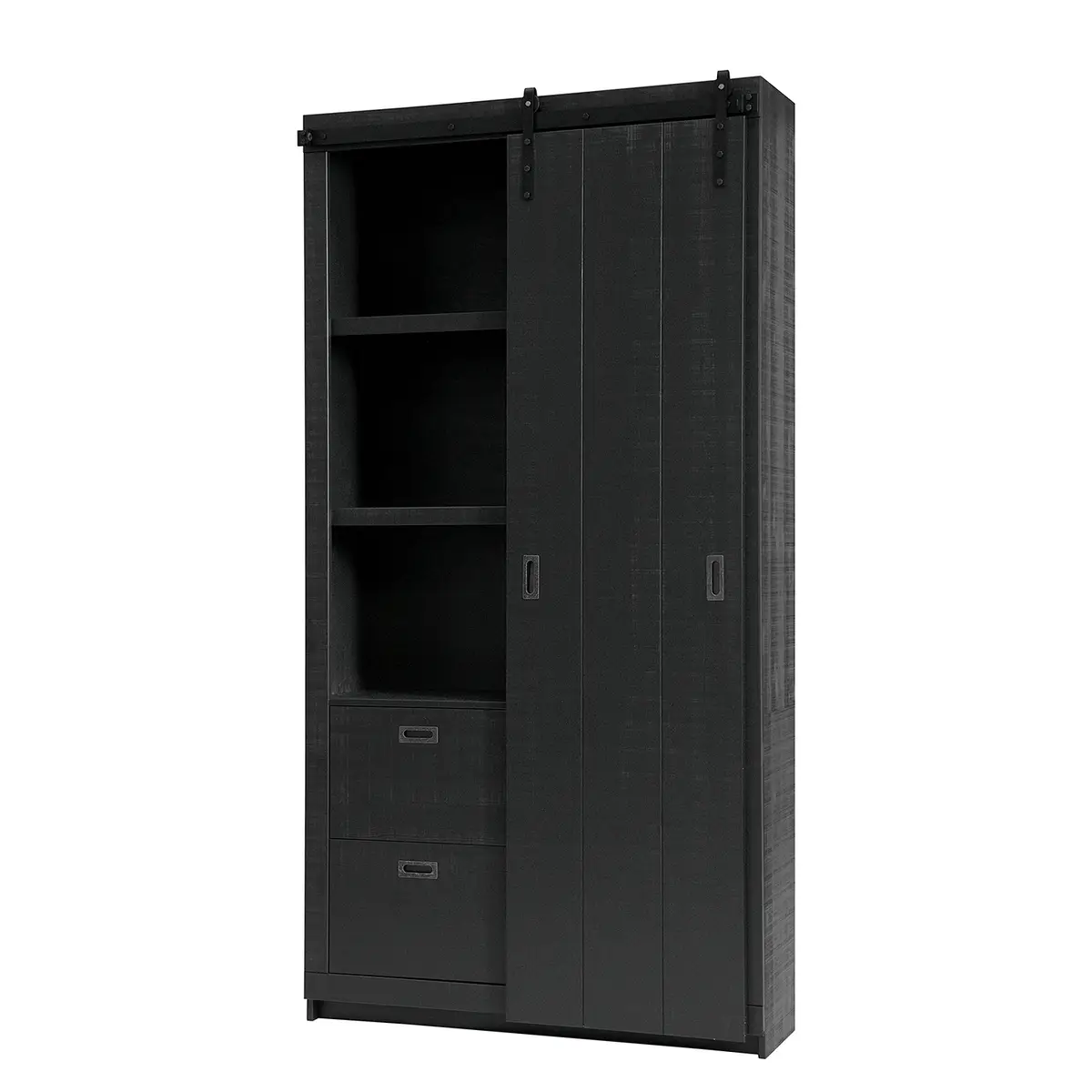 Garderobenschrank Kabila | Schwarz
