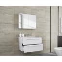 Badezimmerset Muniz II 2-teilig 60cm Weiß/Weiß | Weiß