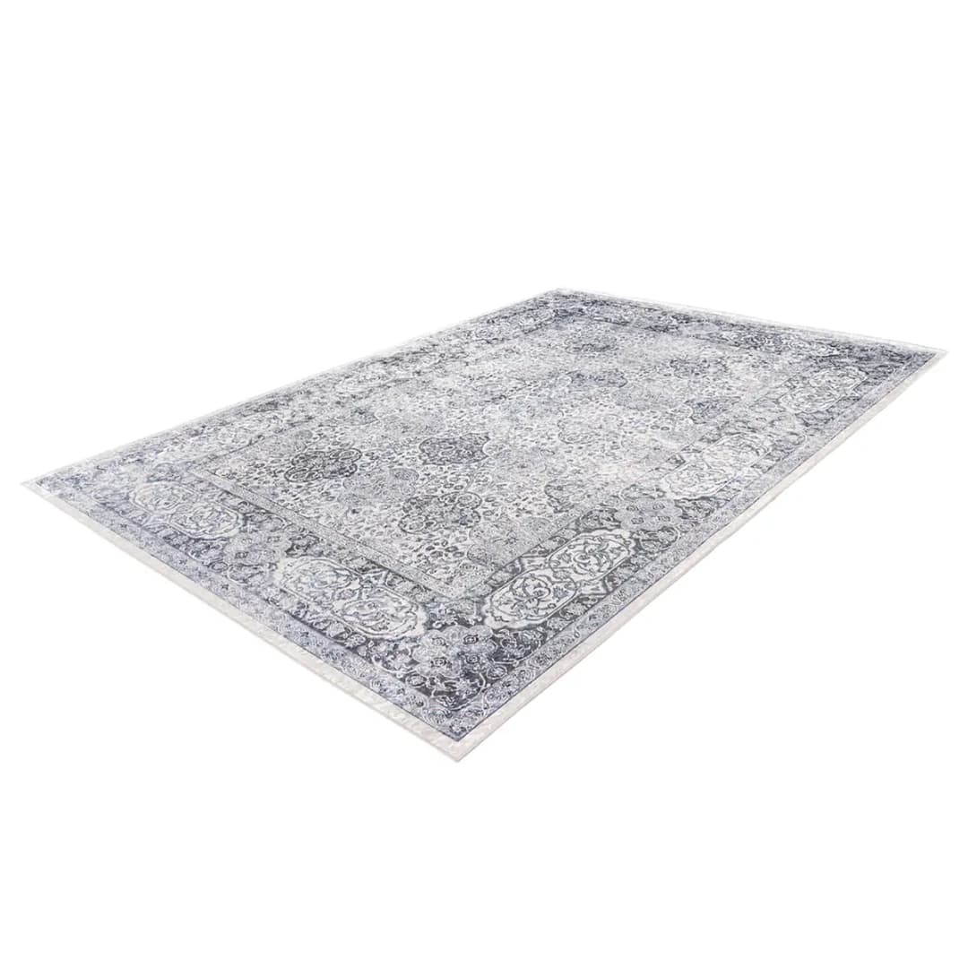Kurzflorteppich Rhodin 1025 Grau 120 x 170cm Webstoff | Grau