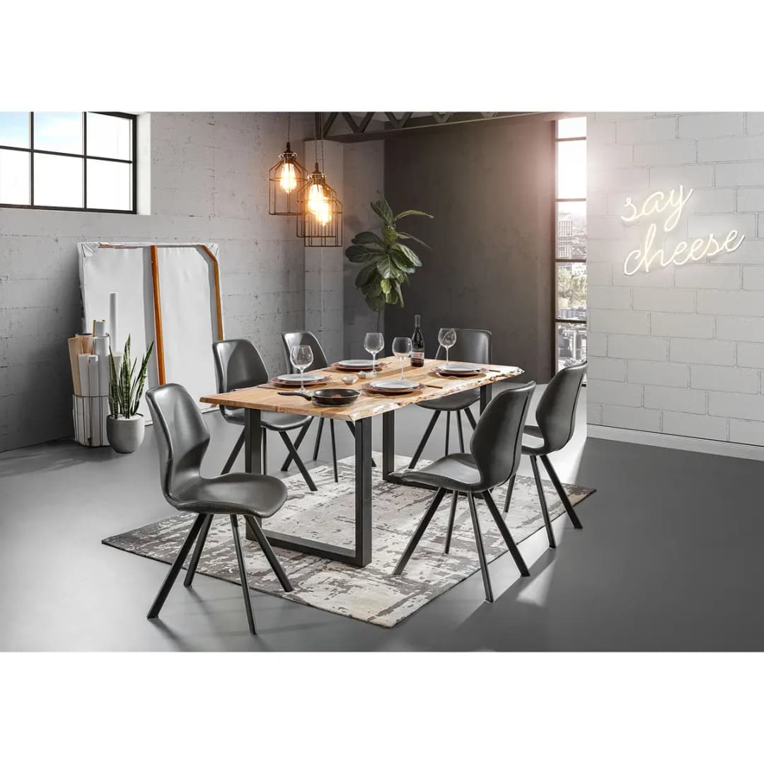Esszimmerstuhl Collins 2er-Set | Grau