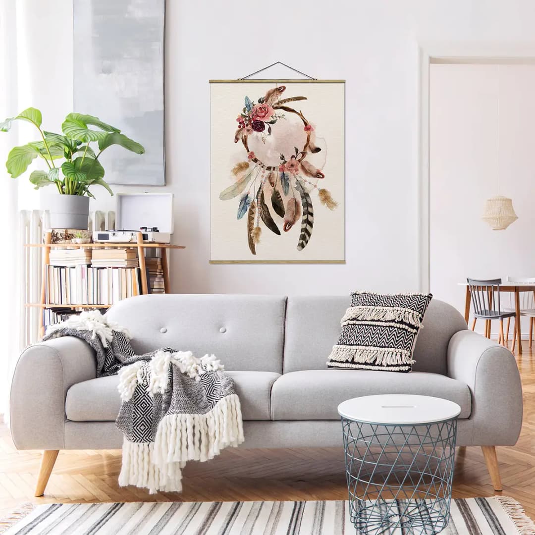 Stoffbild Traumfänger | Beige