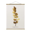 Stoffbild Gold Eukalyptus | Mehrfarbig