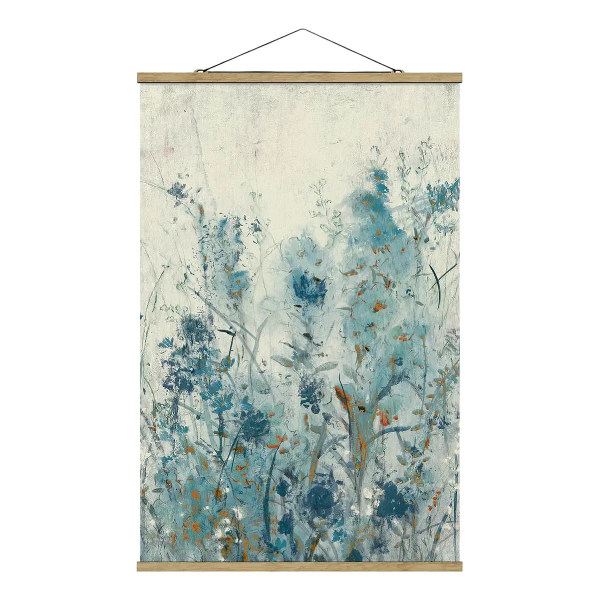 Stoffbild Blaue Frühlingswiese II | Blau