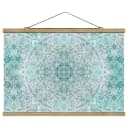 Stoffbild Mandala Aquarell Ornament Webstoff | Türkis