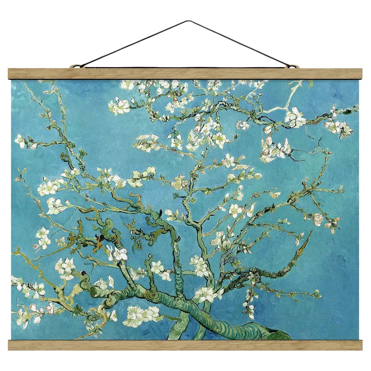 Stoffbild Vincent van Gogh Mandelblüte | Blau