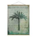 Stoffbild Vintage Collage Antike Palme | Grün
