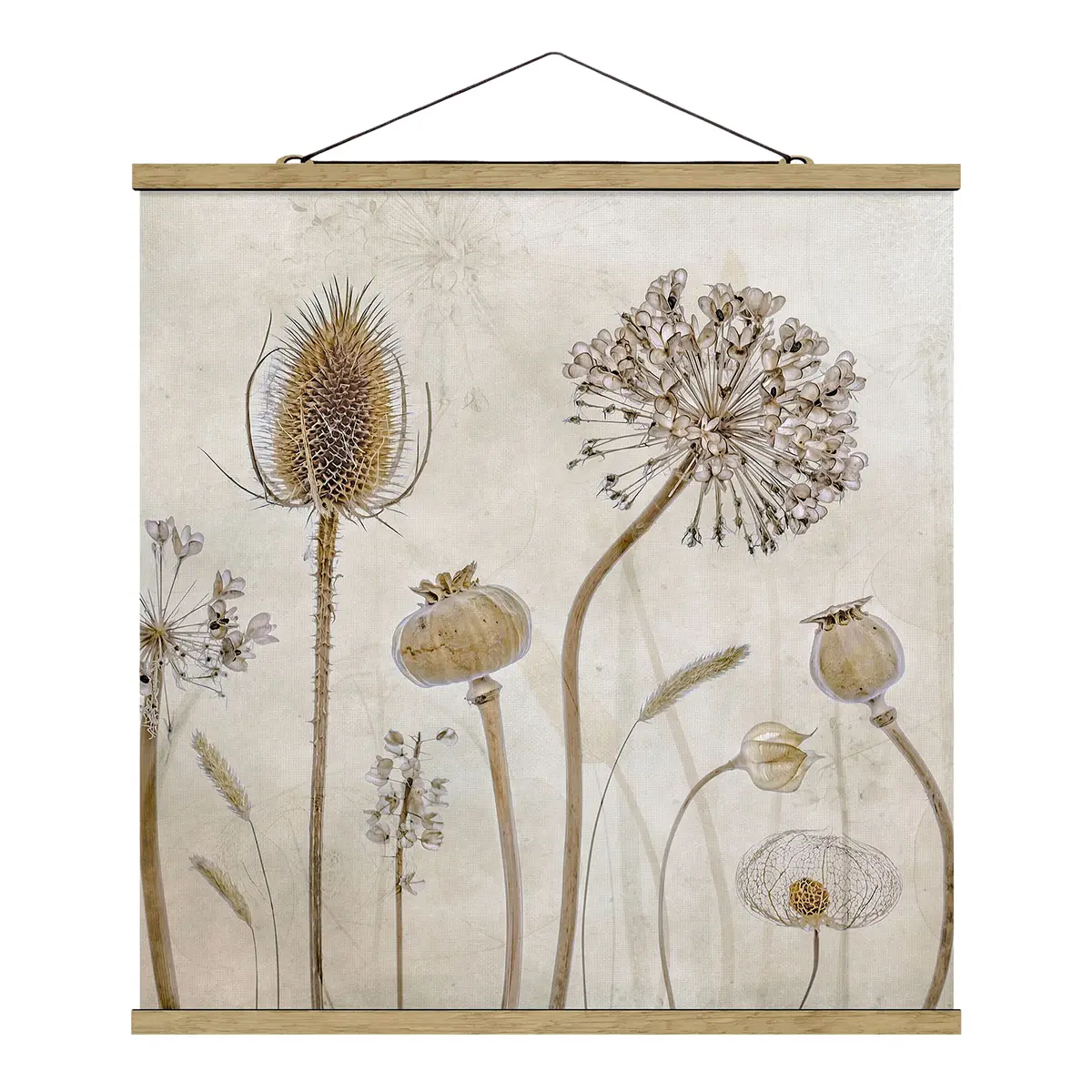 Stoffbild Growing Old I Webstoff Beige 35 x 35cm | Beige