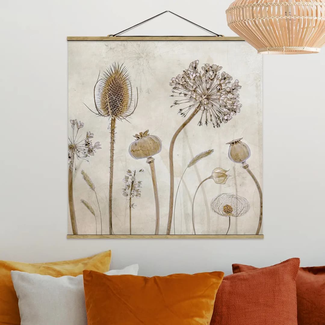 Stoffbild Growing Old I Webstoff Beige 35 x 35cm | Beige