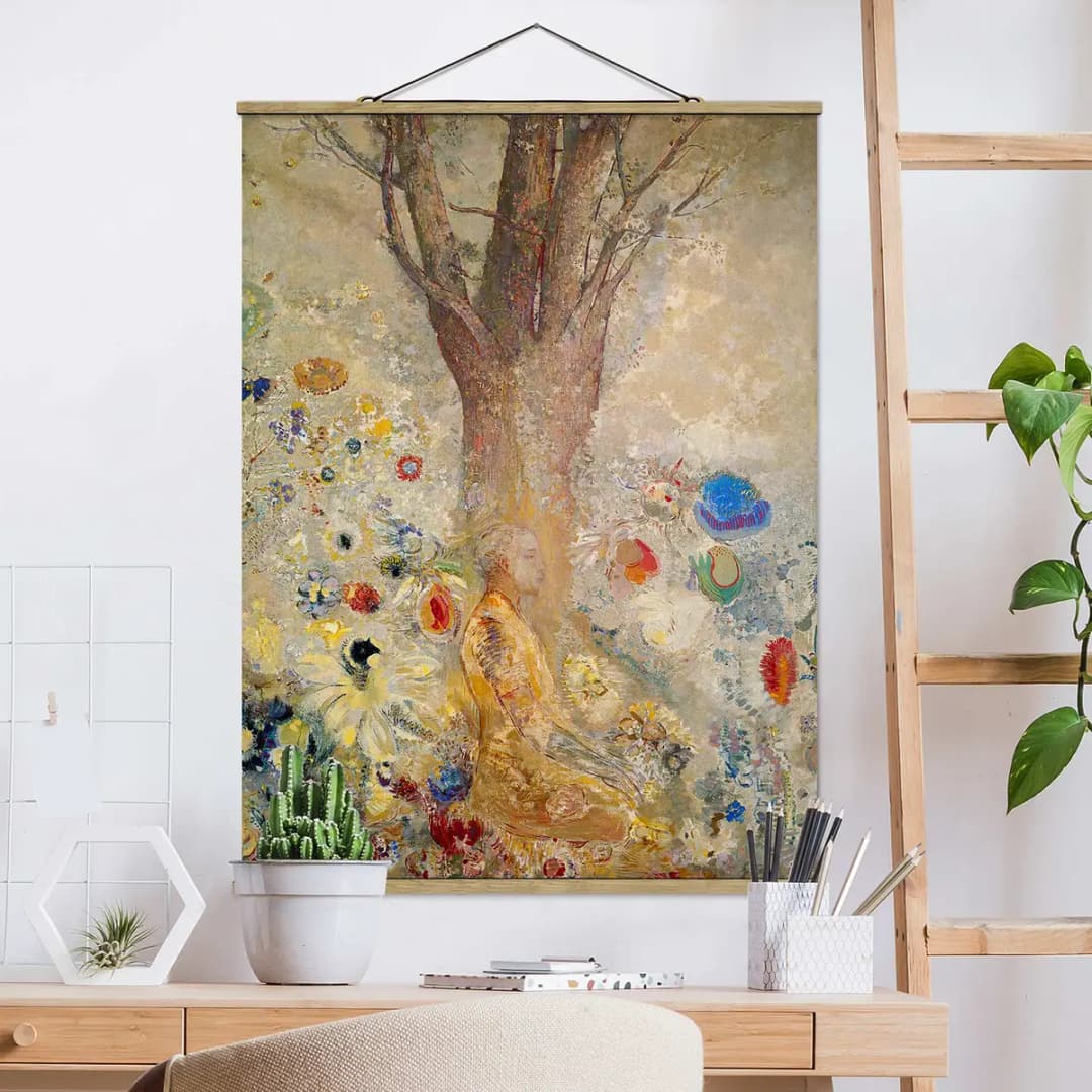 Stoffbild Odilon Redon Der Buddha | Beige