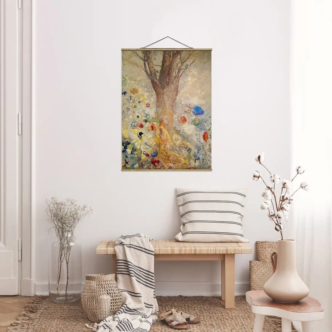 Stoffbild Odilon Redon Der Buddha | Beige
