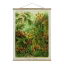 Stoffbild Vintage Lehrtafel Moos | Grün