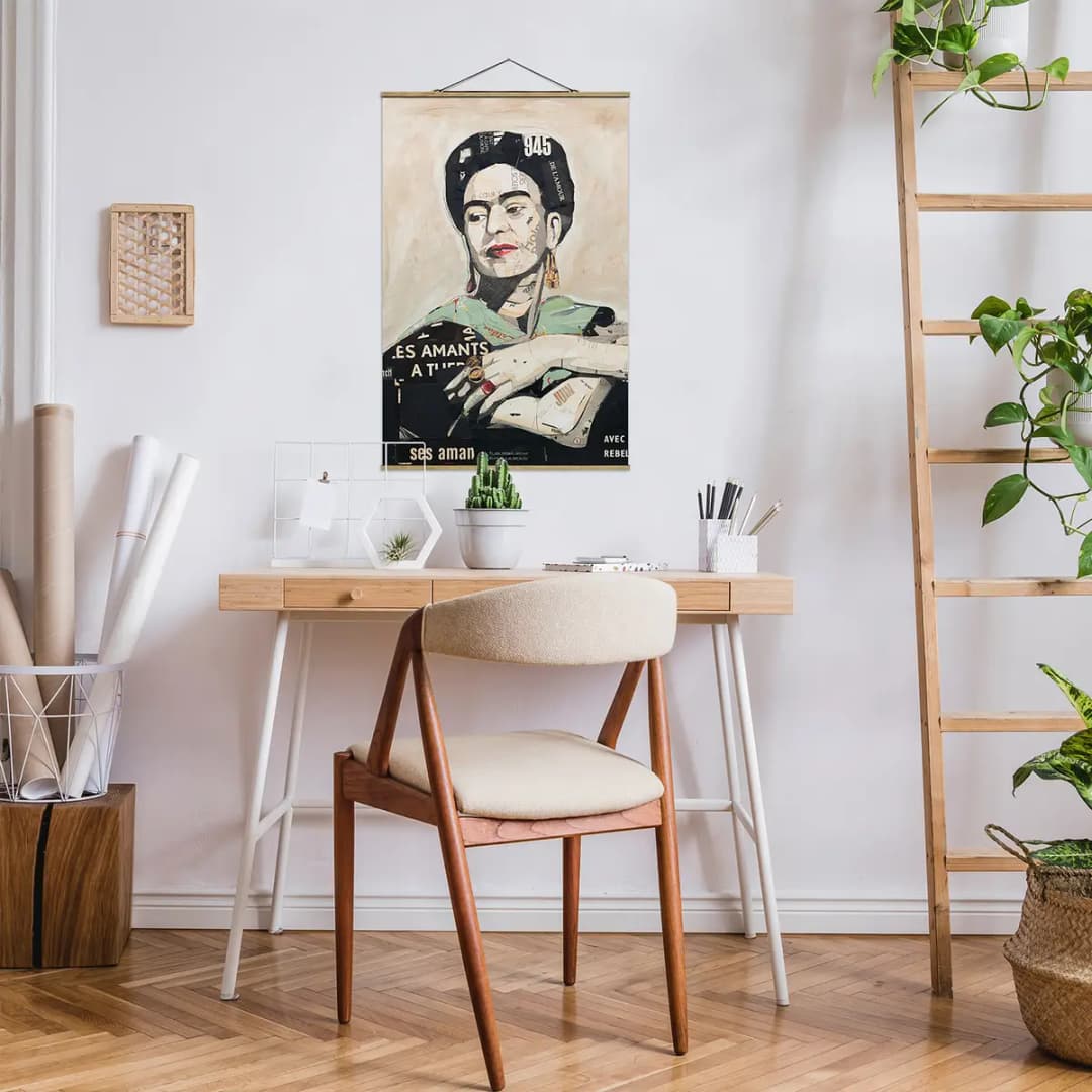 Stoffbild Frida Kahlo Collage No.4 | Beige
