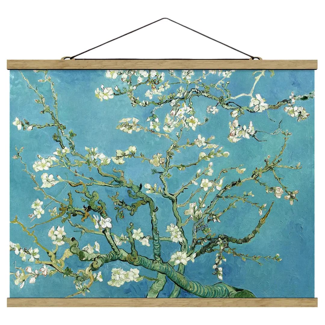 Stoffbild Vincent van Gogh Mandelblüte | Blau