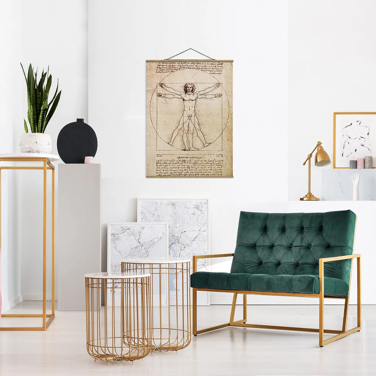 Stoffbild Da Vinci Webstoff Braun | Braun