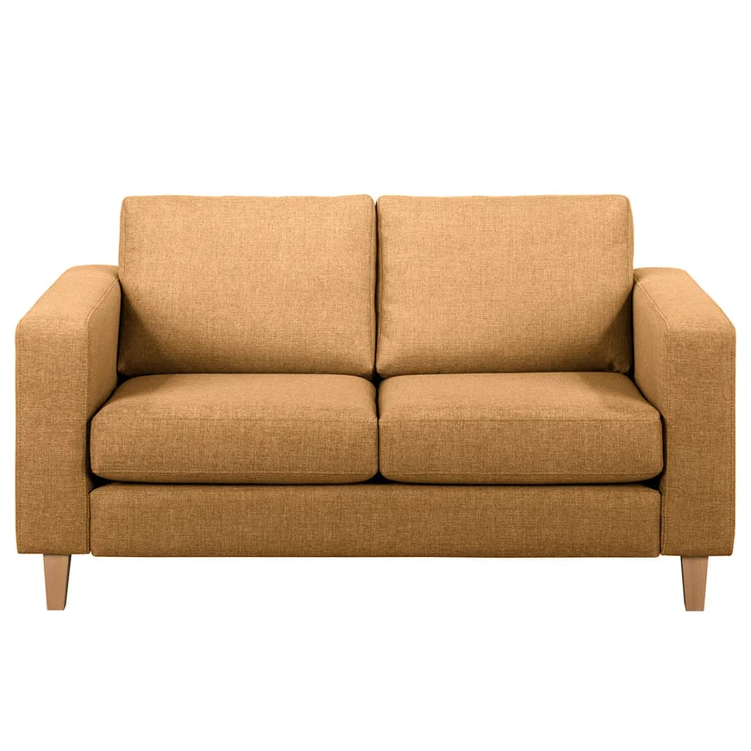 2-Sitzer Sofa Gelb Webstoff Lark | Gelb