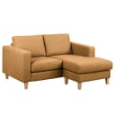 Ecksofa 1-Sitzer mit Longchair | Gelb