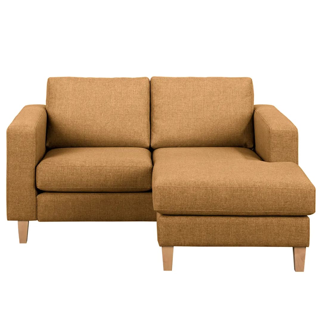 Ecksofa 1-Sitzer mit Longchair | Gelb