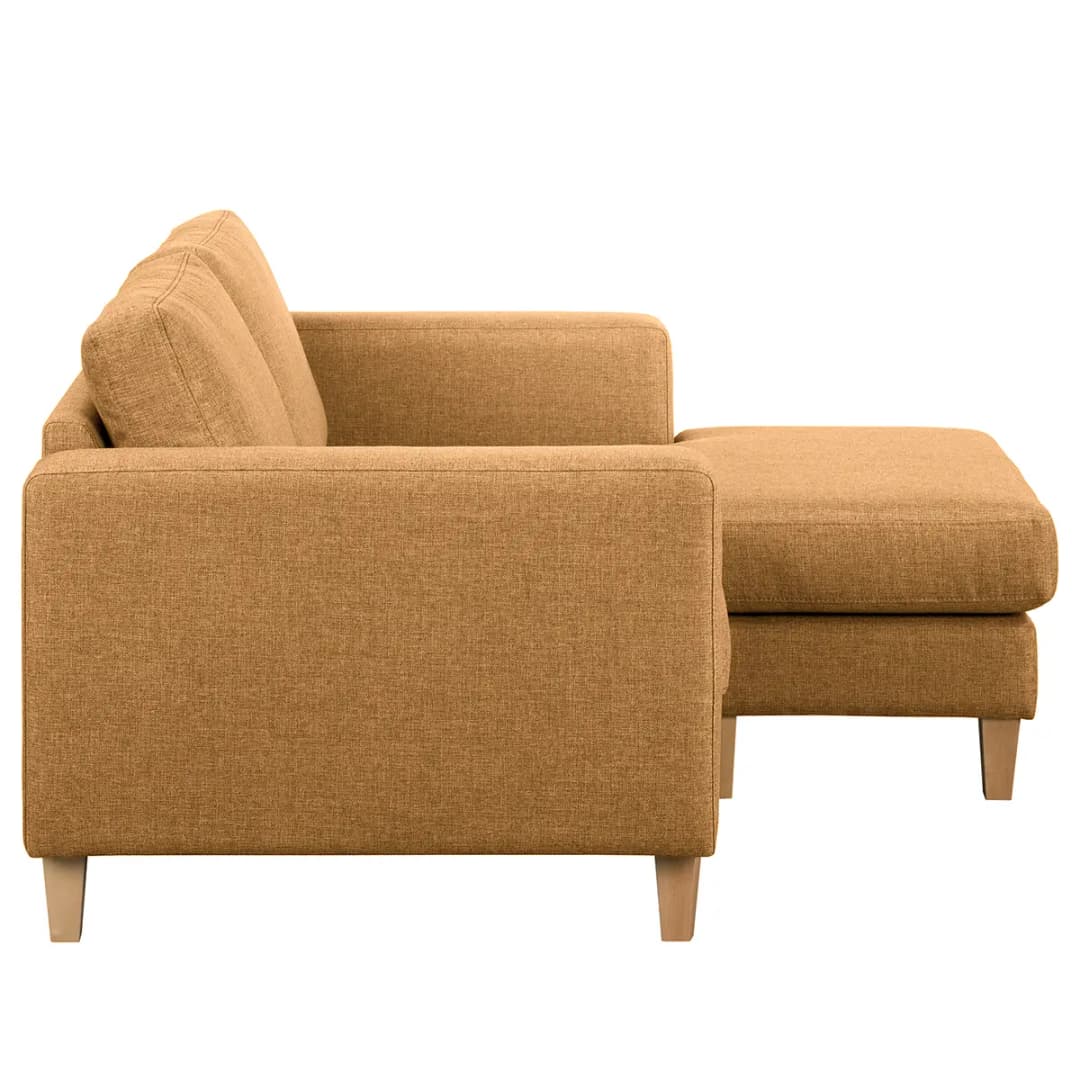 Ecksofa 1-Sitzer mit Longchair | Gelb