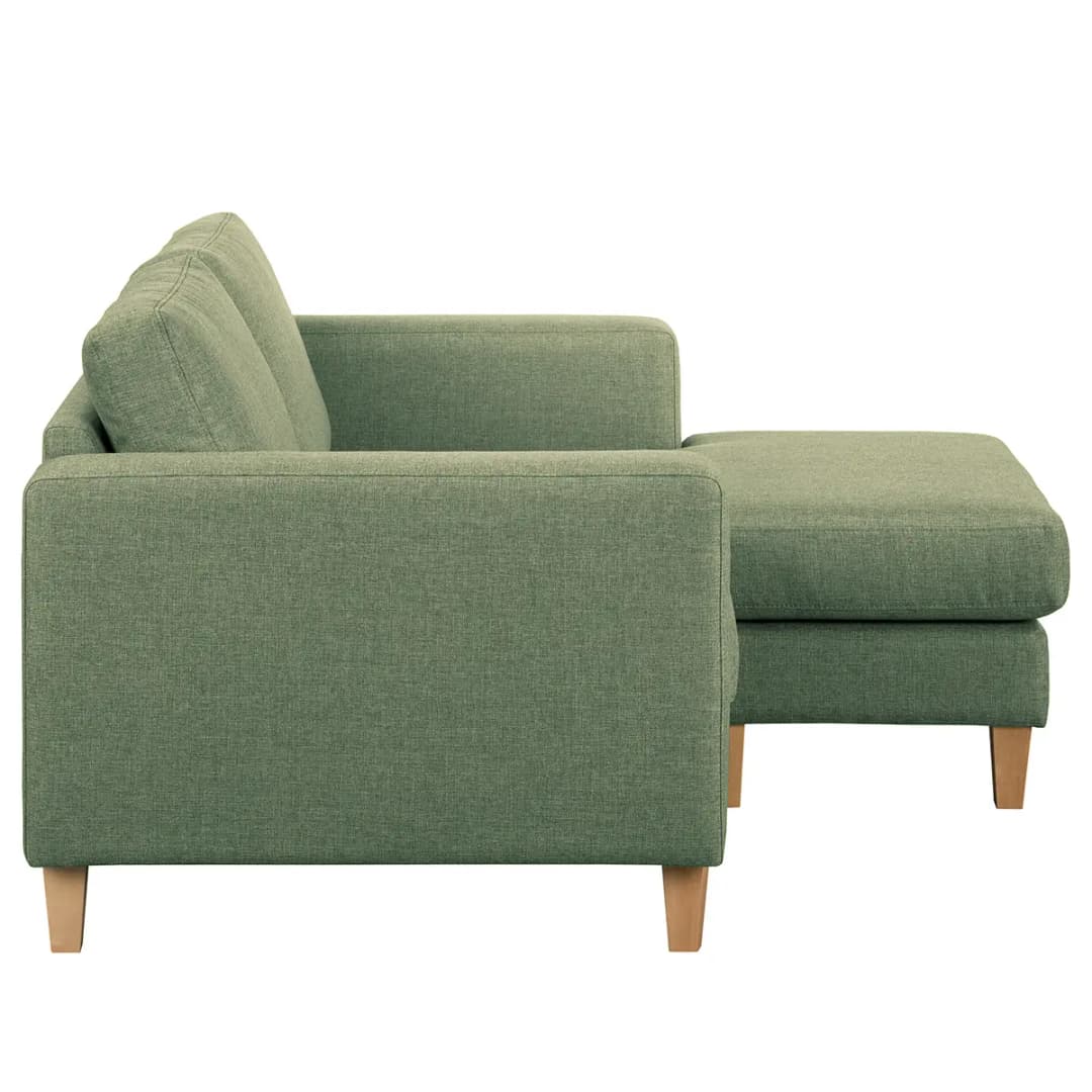 Ecksofa 1-Sitzer mit Longchair Lark | Grün