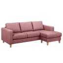 Ecksofa 2-Sitzer mit Longchair | Pink