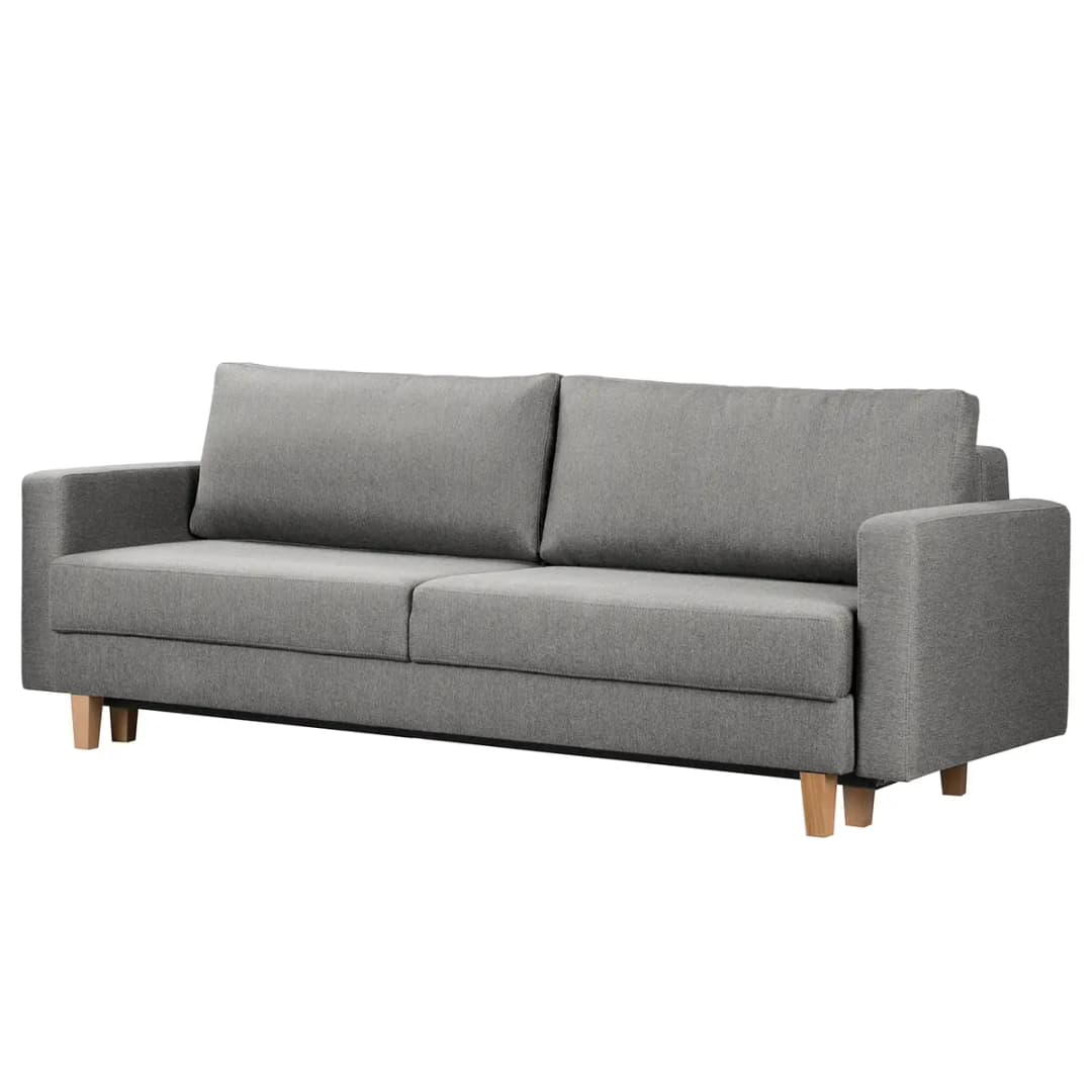 3-Sitzer Sofa Grau Webstoff Inas | Grau