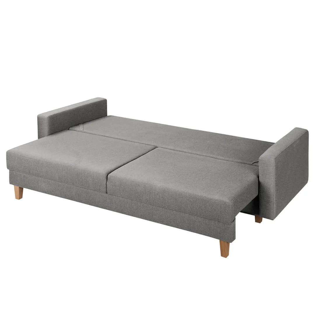 3-Sitzer Sofa Grau Webstoff Inas | Grau