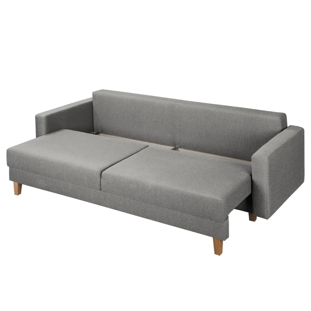 3-Sitzer Sofa Grau Webstoff Inas | Grau