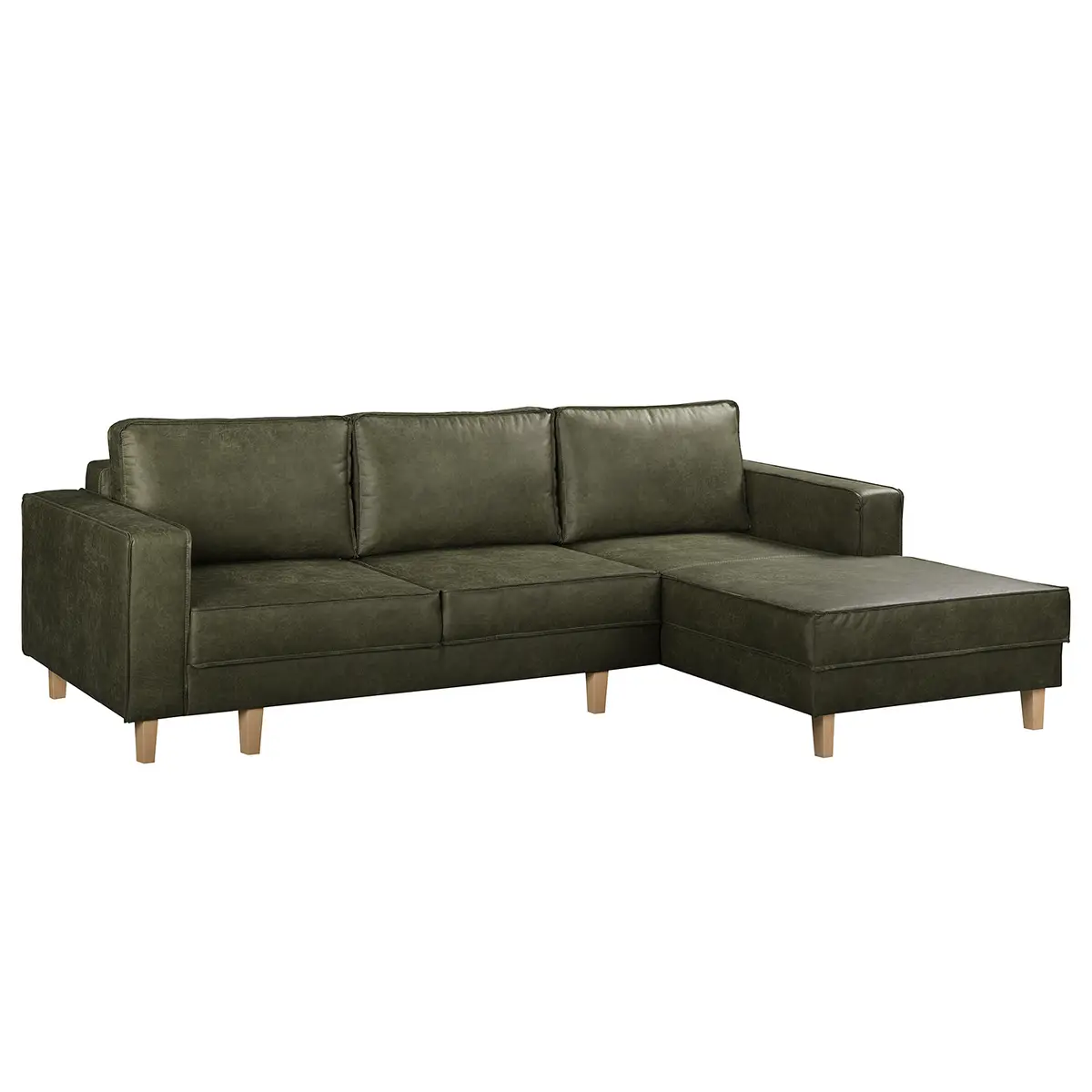 Ecksofa mit Schlaffunktion Grün Mischgewebe Xia | Grün