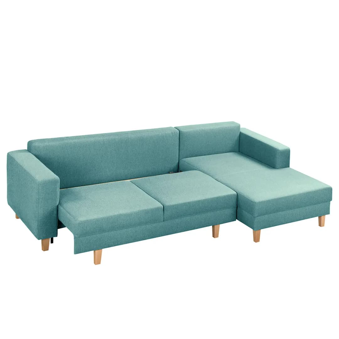 Ecksofa mit Schlaffunktion Lark | Türkis