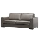 Sofa Locana 2,5-Sitzer Grau Echtleder Bulle | Grau