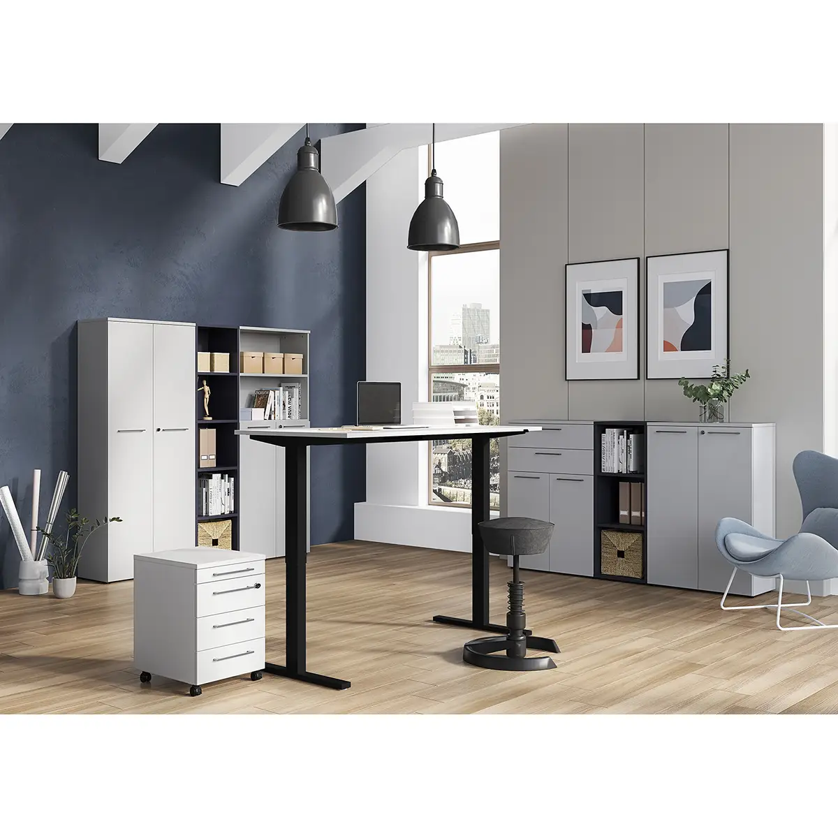 Aktenschrank GW-Agenda IV | Grau