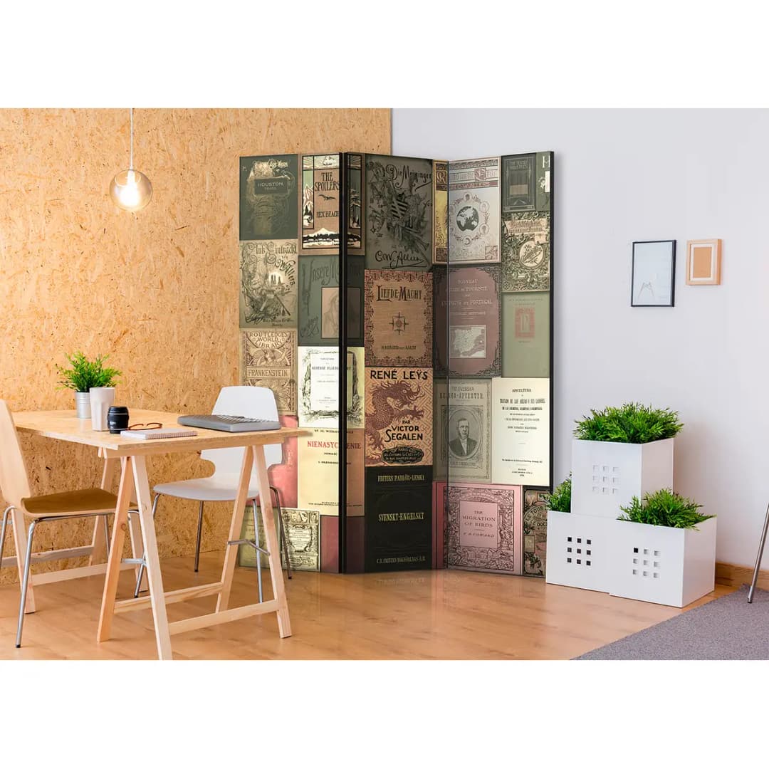 Paravent Books of Paradise | Mehrfarbig