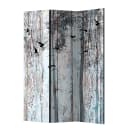 Paravent Rustic Boards Fleece Blau | Blau